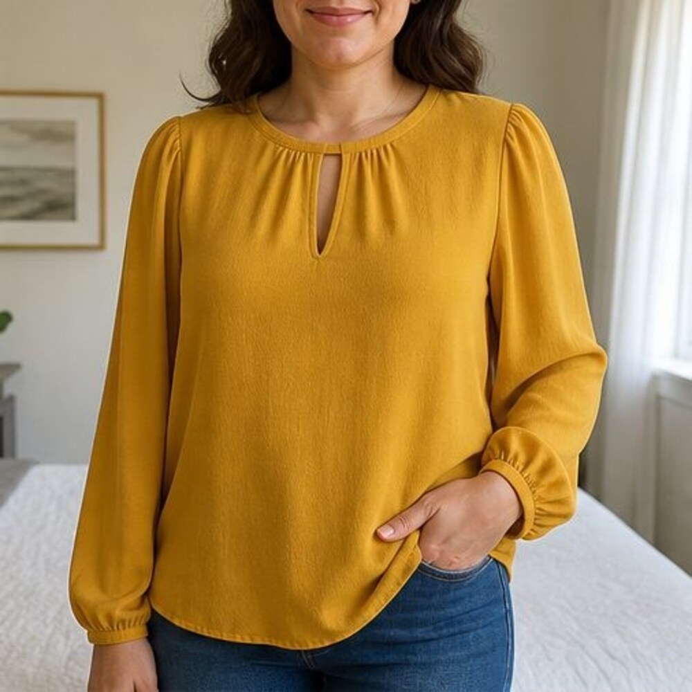 Black Ruffle Blouse - Picture 2 of 6